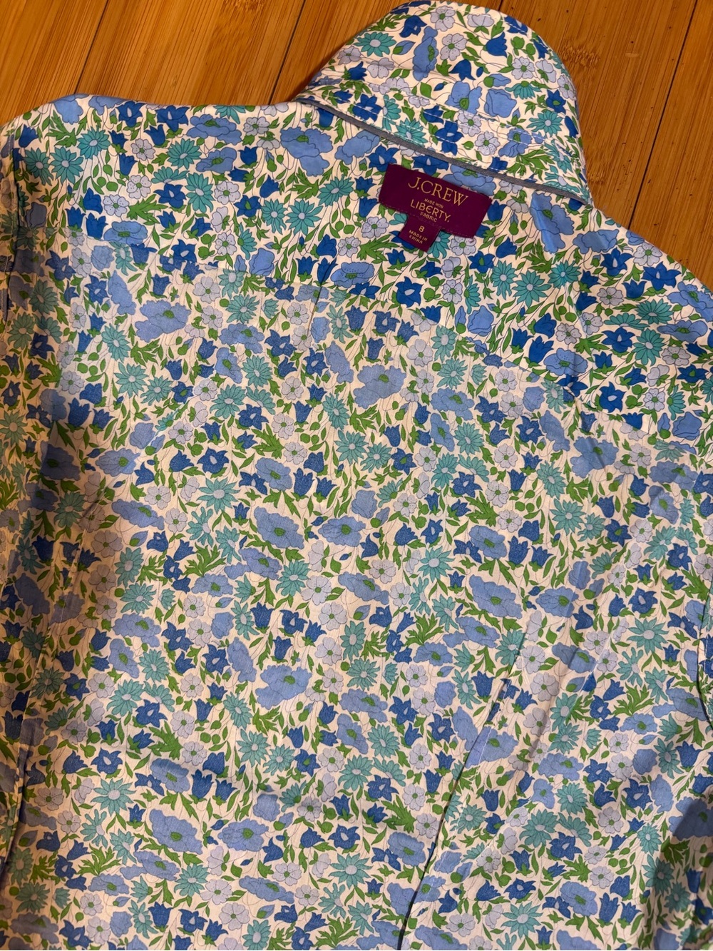 NWOT J. Crew Liberty Long Sleeve Floral Button Down Top Size 8 - Picture 8 of 16